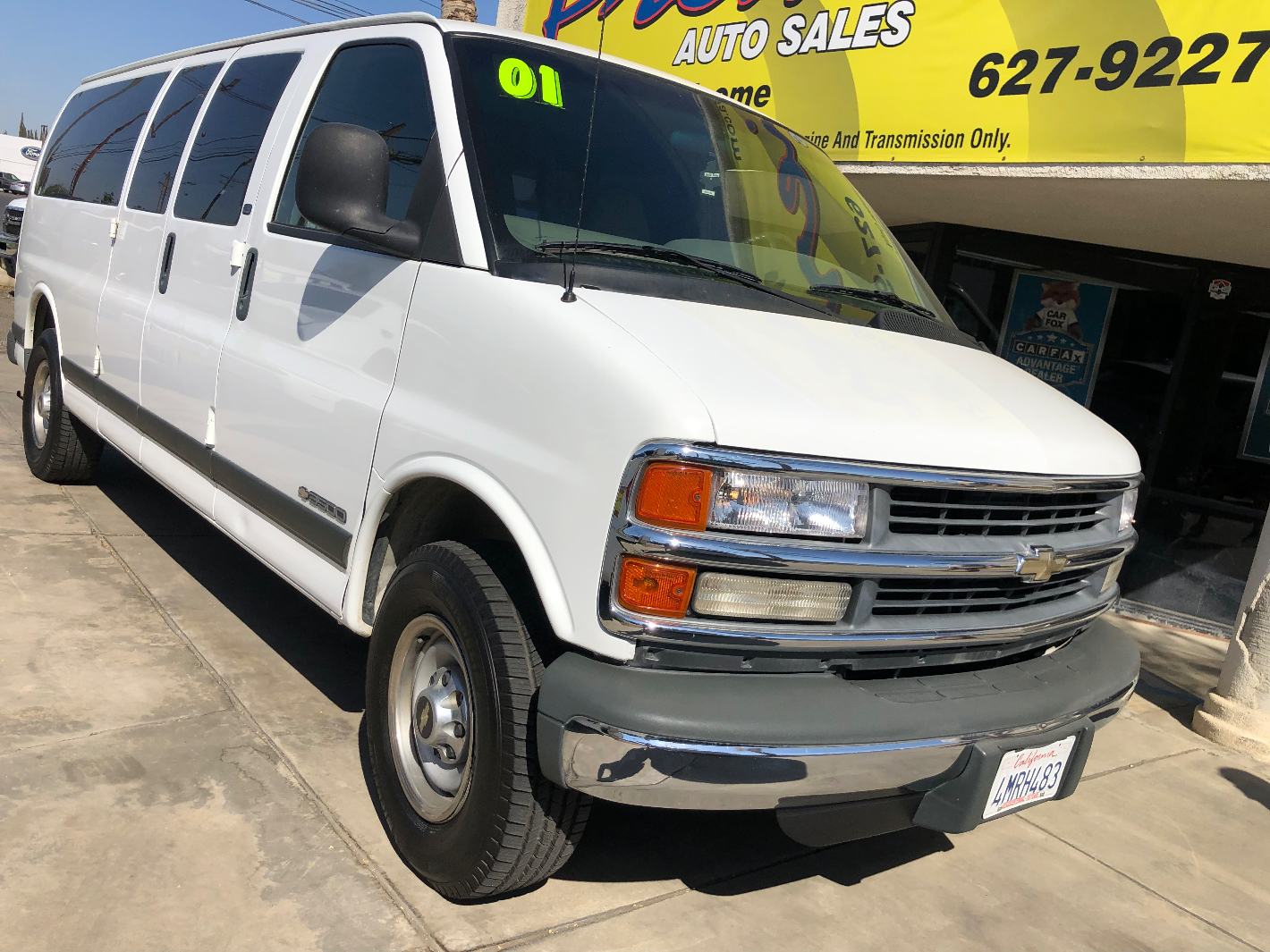 2001 CHEVROLET Express G3500 Extended Wagon 12 Pass at Premier Auto Visalia